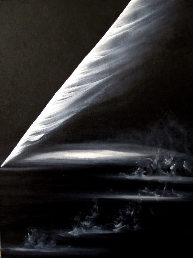 light and mist piercing the waters